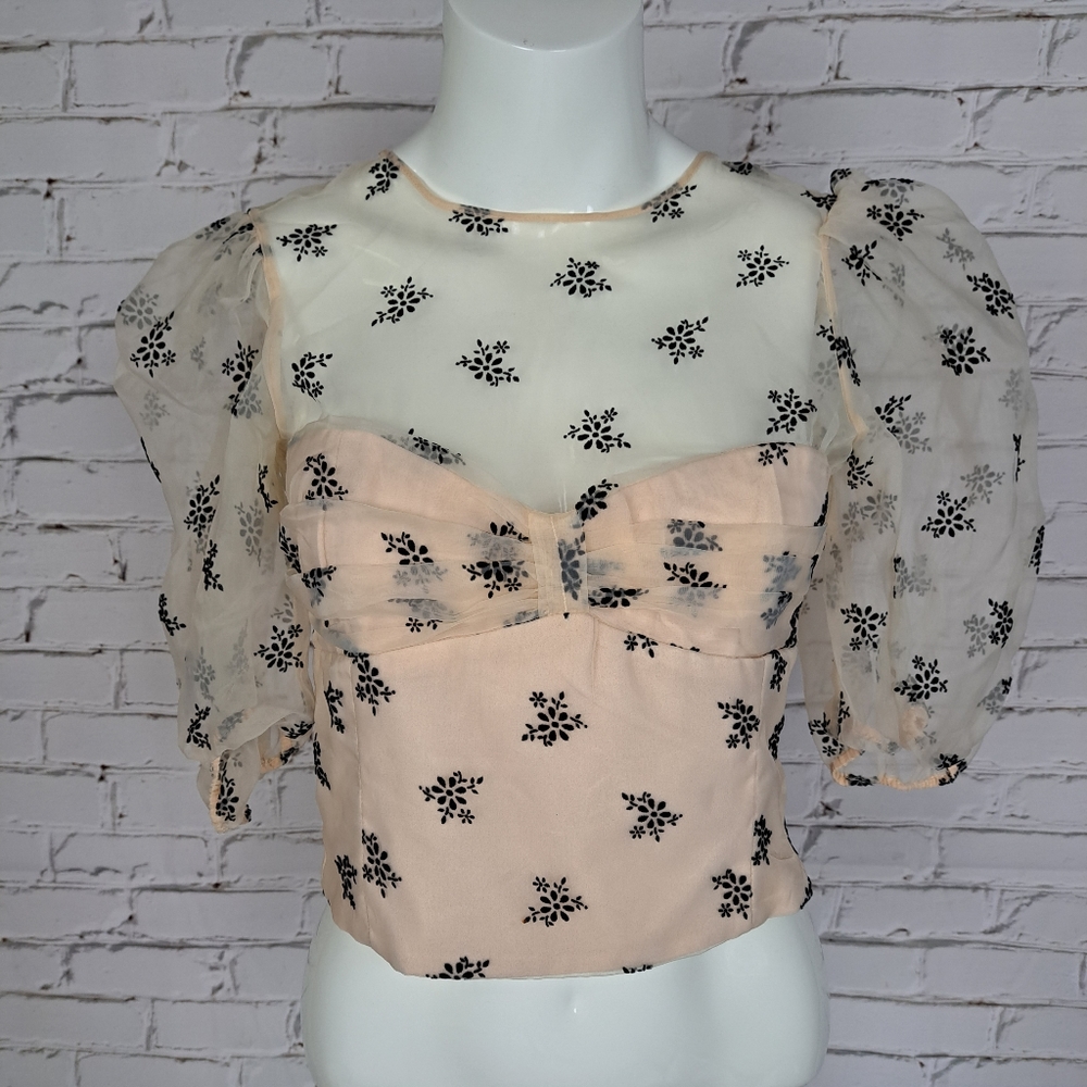 Zara Organza Pastel Top - Picture 4 of 16